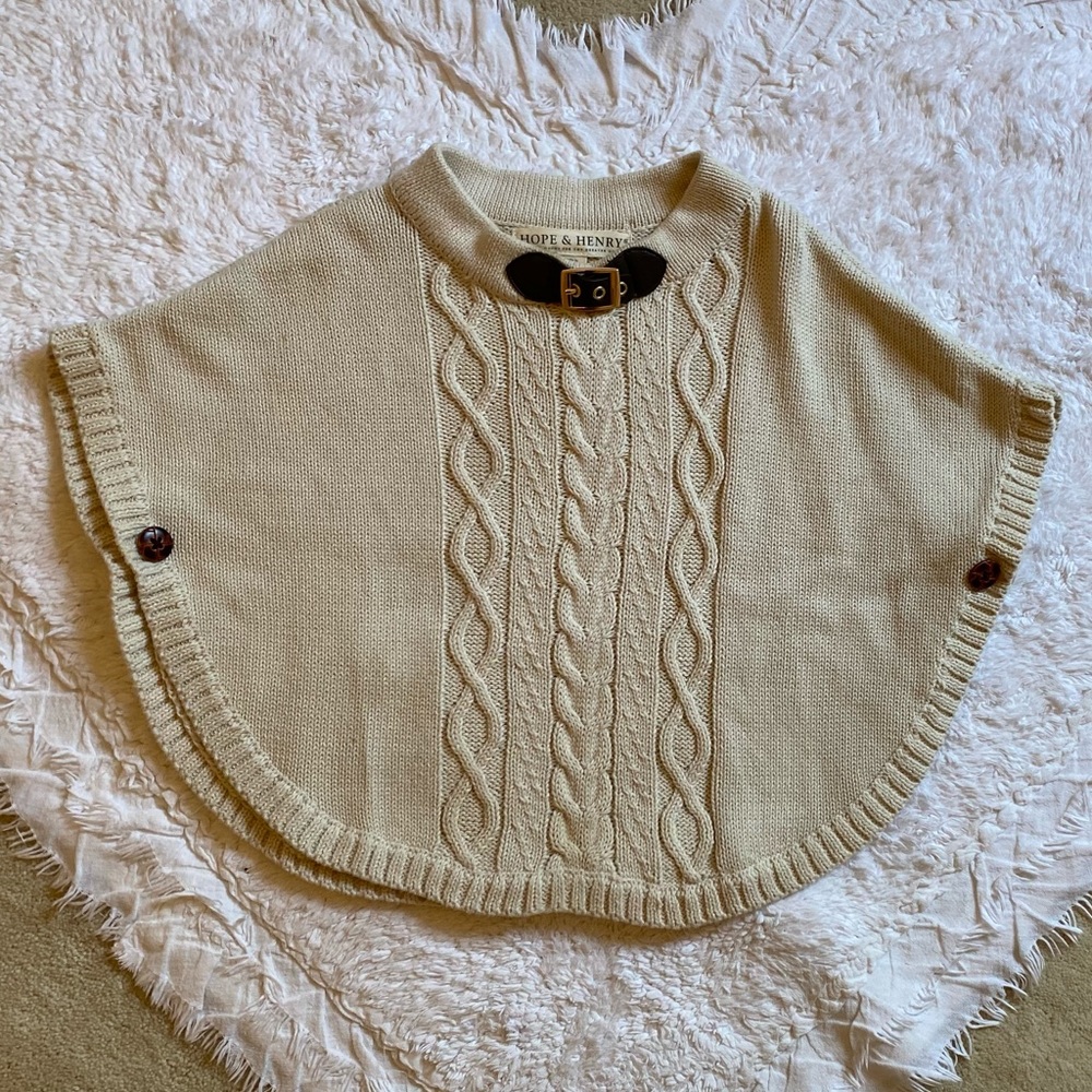 Hope and Henry Sweater Cape XXS